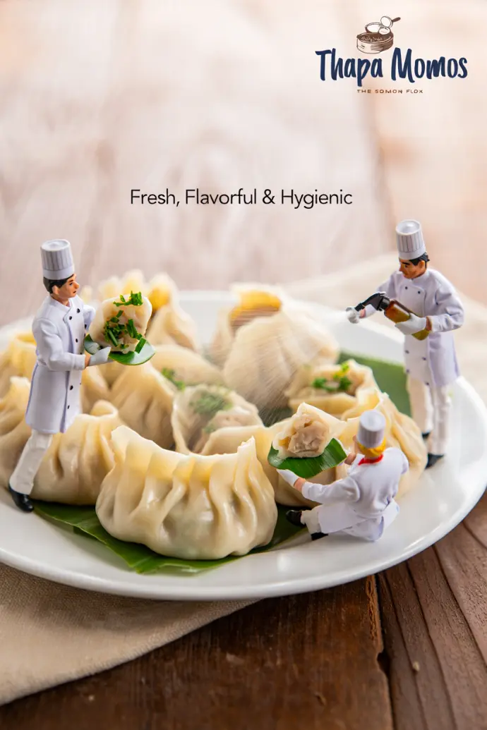 Miniature chefs preparing fresh and flavorful Thapa Momos